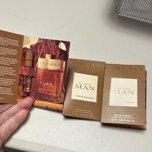 New 3 Bulgari Man Terrae Essence Eau de Parfum Perfume Men’s Cologne 0.05 each